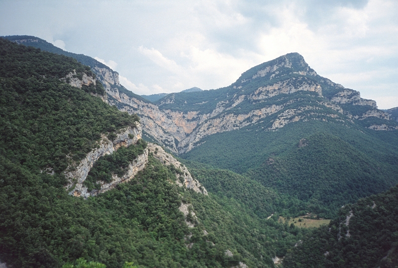1993_08xx030.jpg - vallée de Sant Aniol d'Aguja, depuis le col de Talaixa